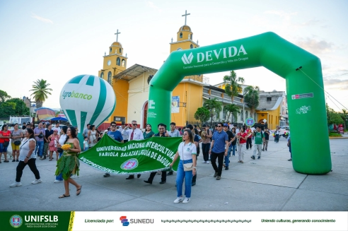 UNIFSLB fortalece su presencia institucional en el II Festival del Cacao y Chocolate Amazonas – Bagua 2026 con participación en pasacalle cultural